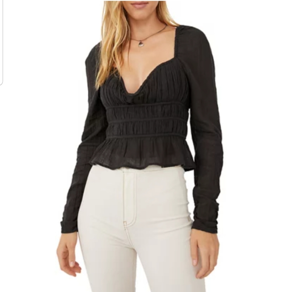 NWT FREE PEOPLE Aurora Blouse, M